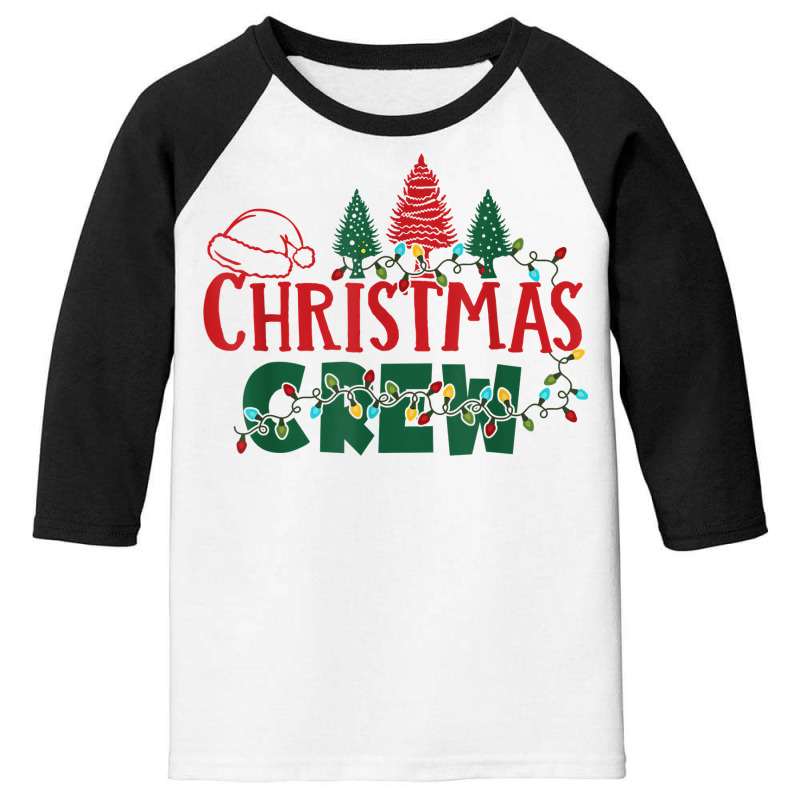 Cute Family Christmas Crew Matching Pajama Gift Lights T Shirt Youth 3/4 Sleeve by cm-arts | Artistshot