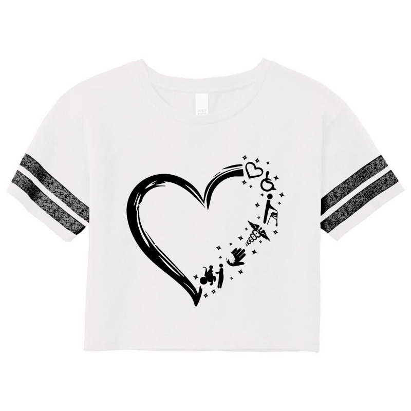 Disability Support Heart Helping Hands Disability Pride Long Sleeve T Scorecard Crop Tee by cm-arts | Artistshot