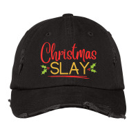 Christmas Slay   Ugly Christmas Vintage Cap | Artistshot