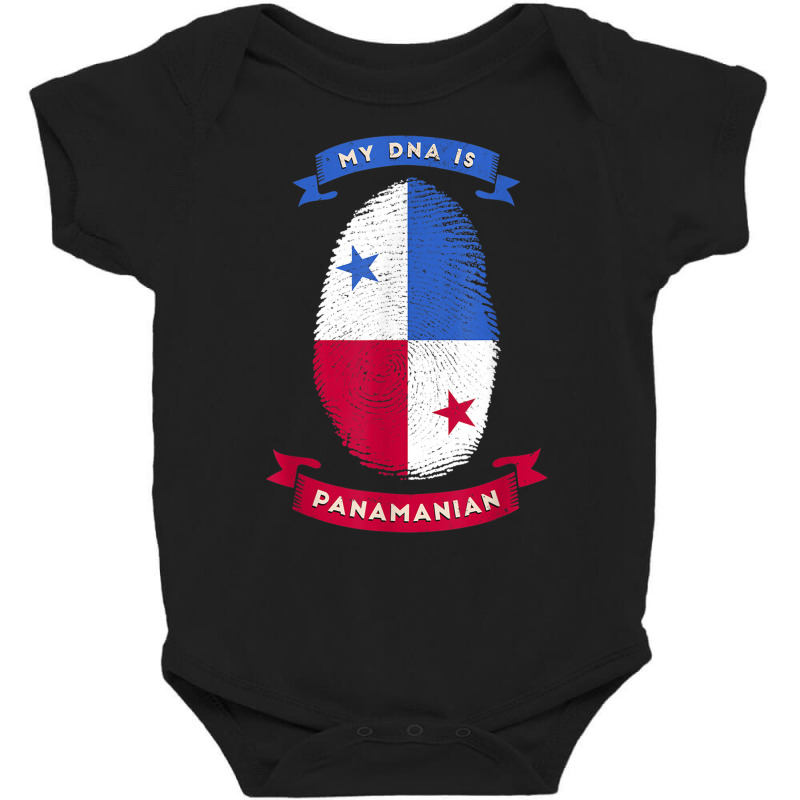 My Dna Is Panamanian Adn Finger Print Panama Country Flag T Shirt Baby Bodysuit by cm-arts | Artistshot