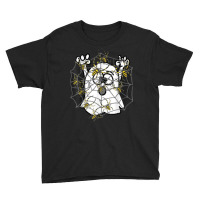 Funny Ghost Trapped In Joro Spider Web Halloween Cartoon Youth Tee | Artistshot