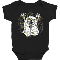 Funny Ghost Trapped In Joro Spider Web Halloween Cartoon Baby Bodysuit | Artistshot