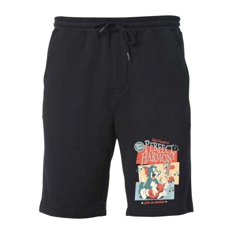 Tom And Jerry Best Friends In Perfect Harmony Fleece Short | Artistshot