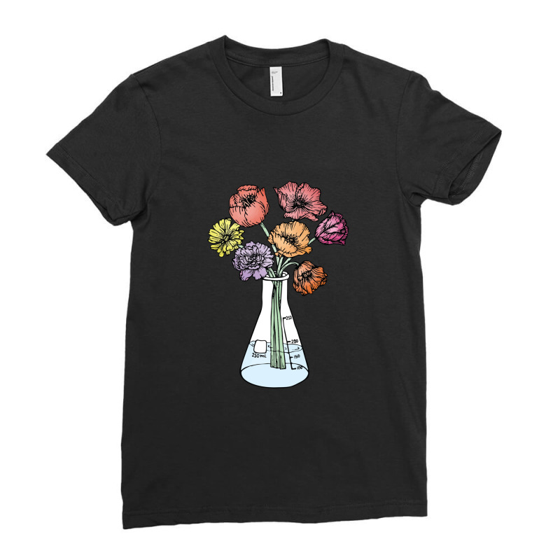 Erlenmeyer Bouquet Ladies Fitted T-Shirt by cm-arts | Artistshot