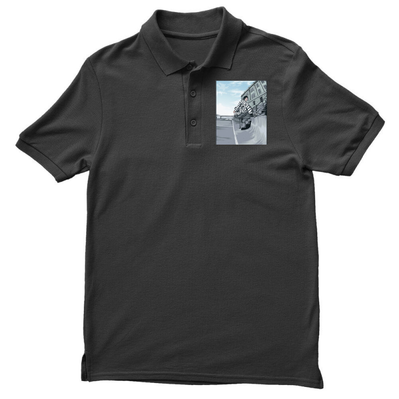 Gonz At Alcatraz, Gonz At Alcatraz Art, Gonz At Alcatraz Painting, Gon Men's Polo Shirt | Artistshot