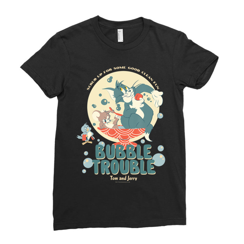 Tom And Jerry Bubble Trouble Ladies Fitted T-Shirt by cm-arts | Artistshot