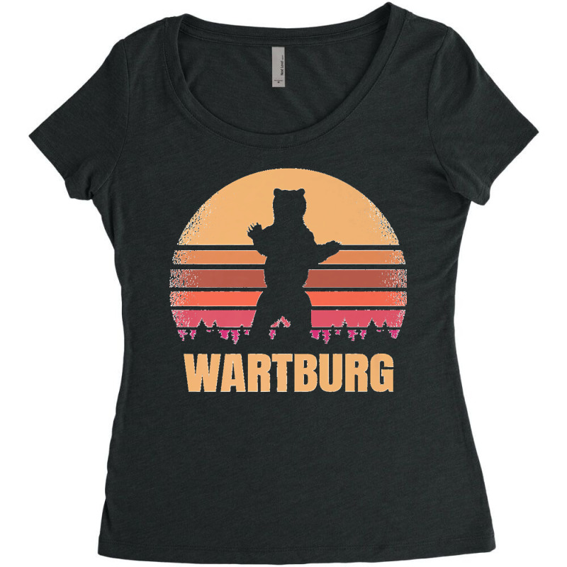 Wartburg Tennessee Vintage Bear Distressed Retro 80s Sunset Premium Women's Triblend Scoop T-shirt by ENIDLWHITE | Artistshot