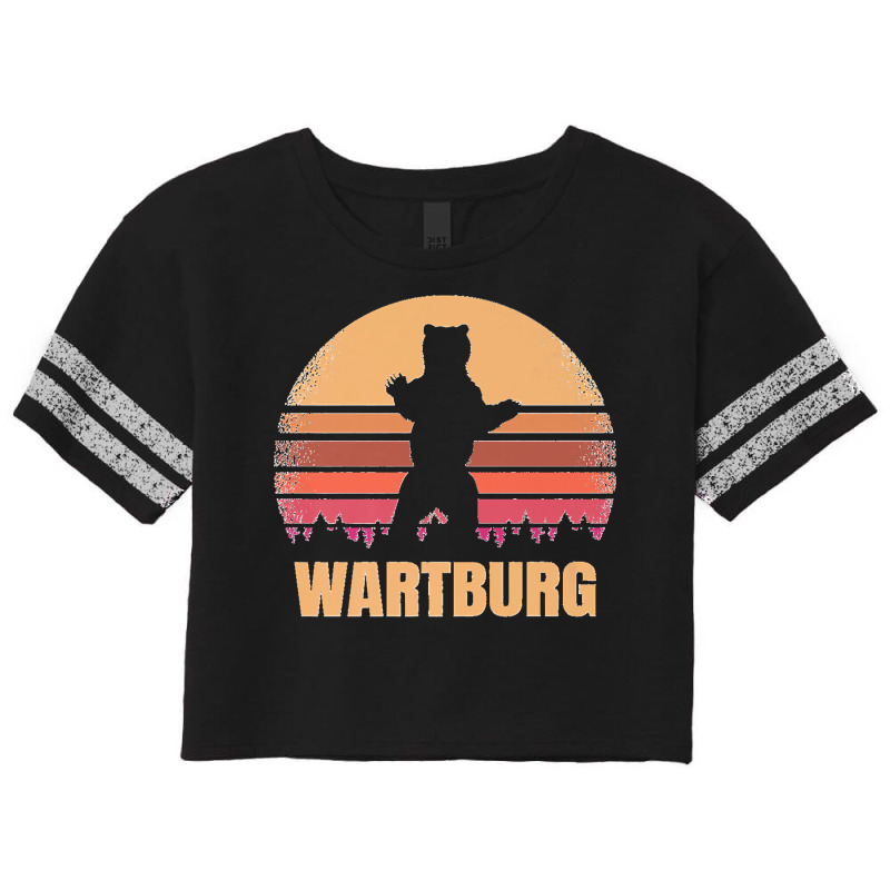 Wartburg Tennessee Vintage Bear Distressed Retro 80s Sunset Premium Scorecard Crop Tee by ENIDLWHITE | Artistshot