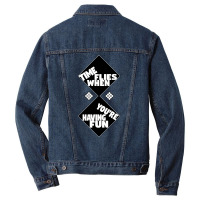 Time Flies When You're Having Fun, Time Flies When You're Having Fun V Men Denim Jacket | Artistshot