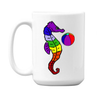 Cool Seahorse And Beach, Cool Seahorse And Beach Art,cool Seahorse And 15 Oz Coffee Mug | Artistshot