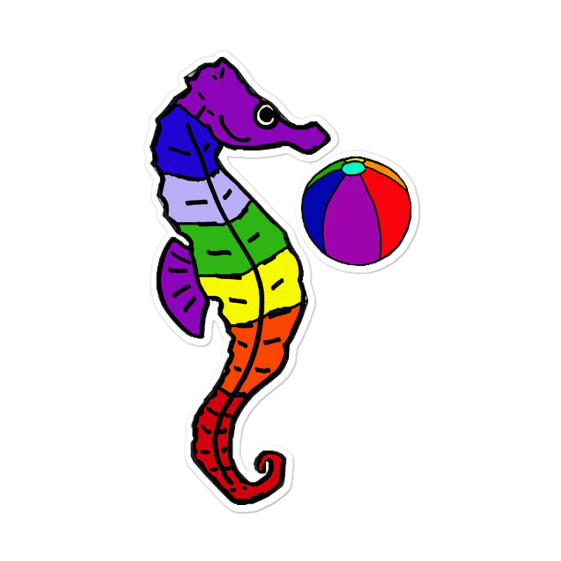 Cool Seahorse And Beach, Cool Seahorse And Beach Art,cool Seahorse And Sticker | Artistshot