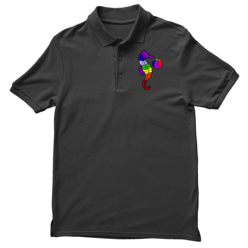 Cool Seahorse And Beach, Cool Seahorse And Beach Art,cool Seahorse And Men's Polo Shirt | Artistshot