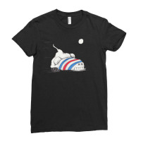 American Teeth Race Car Auto Striped Dragster By B Mossman T Ladies Fitted T-shirt | Artistshot