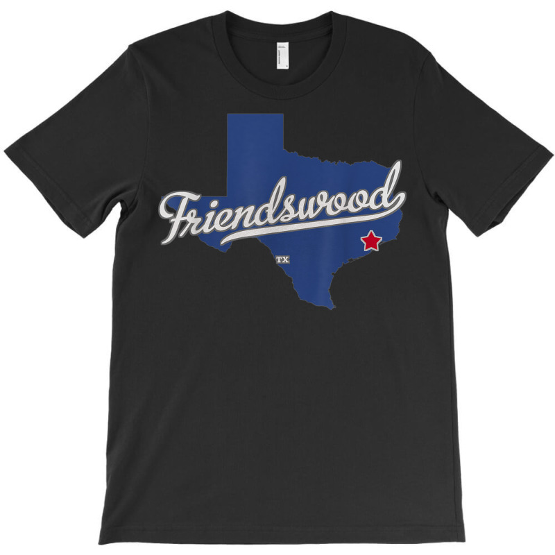 Friendswood Texas Tx Map T-shirt | Artistshot