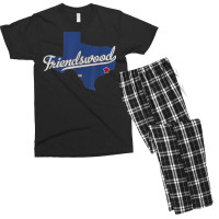 Friendswood Texas Tx Map Men's T-shirt Pajama Set | Artistshot