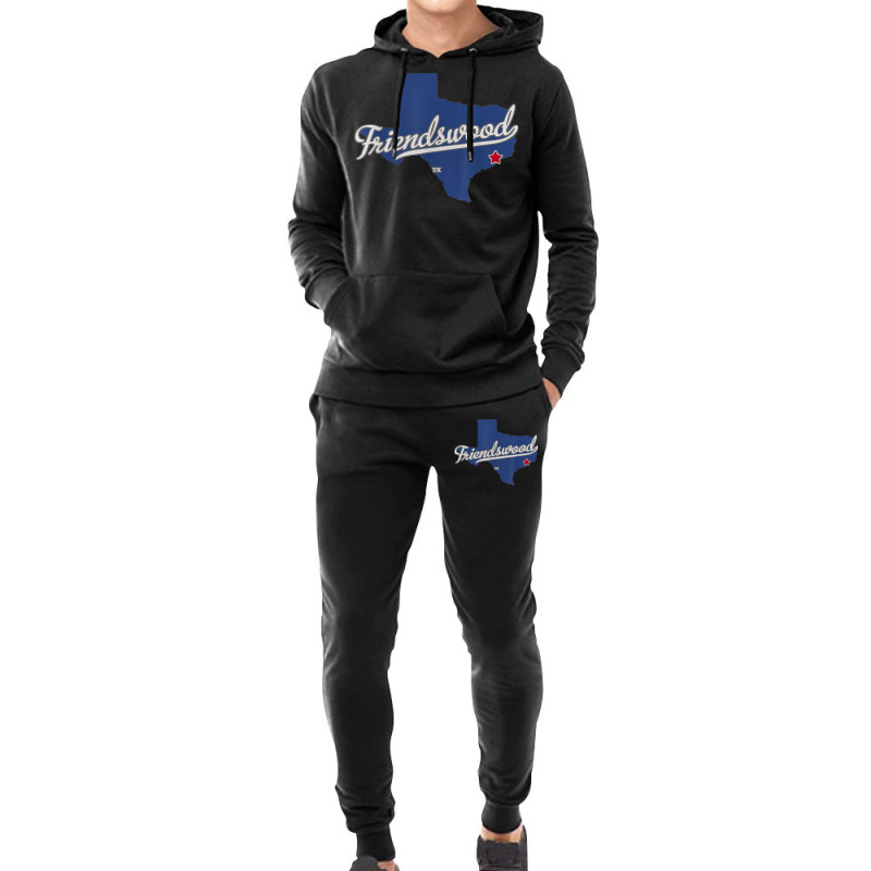 Friendswood Texas Tx Map Hoodie & Jogger Set | Artistshot