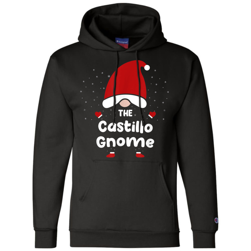 Castillo Gnome Christmas Pajama   Castillo Surname Gnome Champion Hoodie | Artistshot