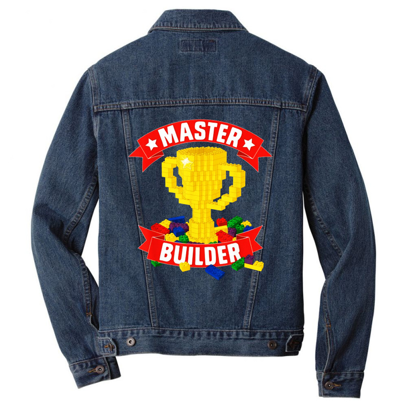 Builder Blocks Puzzle Men Denim Jacket by fidele milio | Artistshot