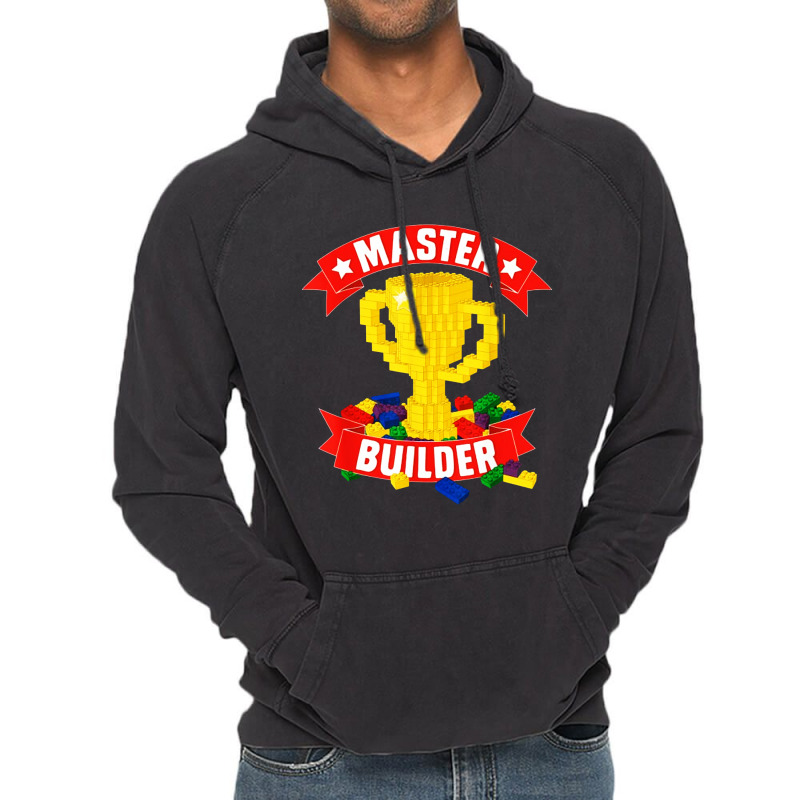 Builder Blocks Puzzle Vintage Hoodie by fidele milio | Artistshot