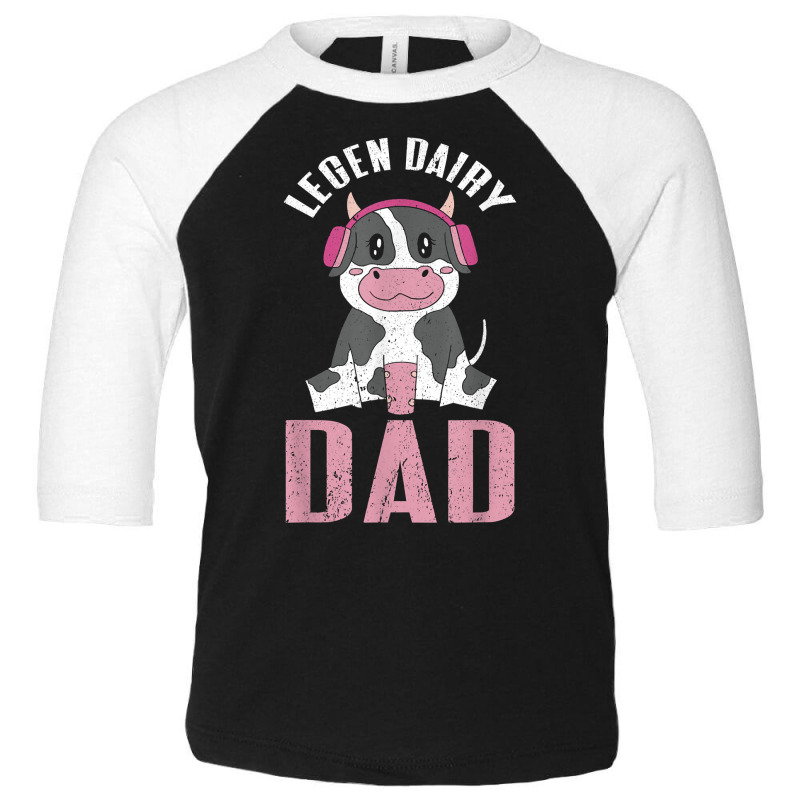 Mens Legen Dairy Dad  Local Farm Lover Papa Funny Farmer Dad T Shirt Toddler 3/4 Sleeve Tee | Artistshot