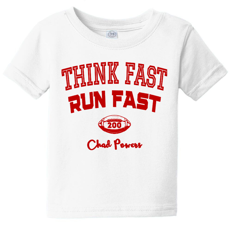 Think Fast Run Fast Chad Powers Baby Tee by Jembleng Art | Artistshot