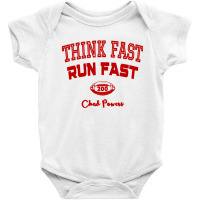 Think Fast Run Fast Chad Powers Baby Bodysuit | Artistshot