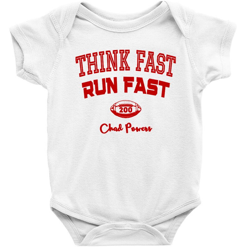 Think Fast Run Fast Chad Powers Baby Bodysuit by Jembleng Art | Artistshot