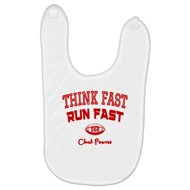 Think Fast Run Fast Chad Powers Baby Bibs by Jembleng Art | Artistshot