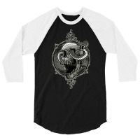 Creepy Satanic Dark Gothic, Creepy Satanic Dark Gothic Art, Creepy Sat 3/4 Sleeve Shirt | Artistshot