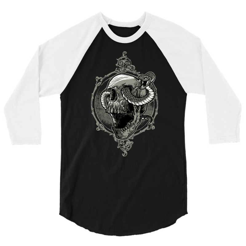 Creepy Satanic Dark Gothic, Creepy Satanic Dark Gothic Art, Creepy Sat 3/4 Sleeve Shirt | Artistshot