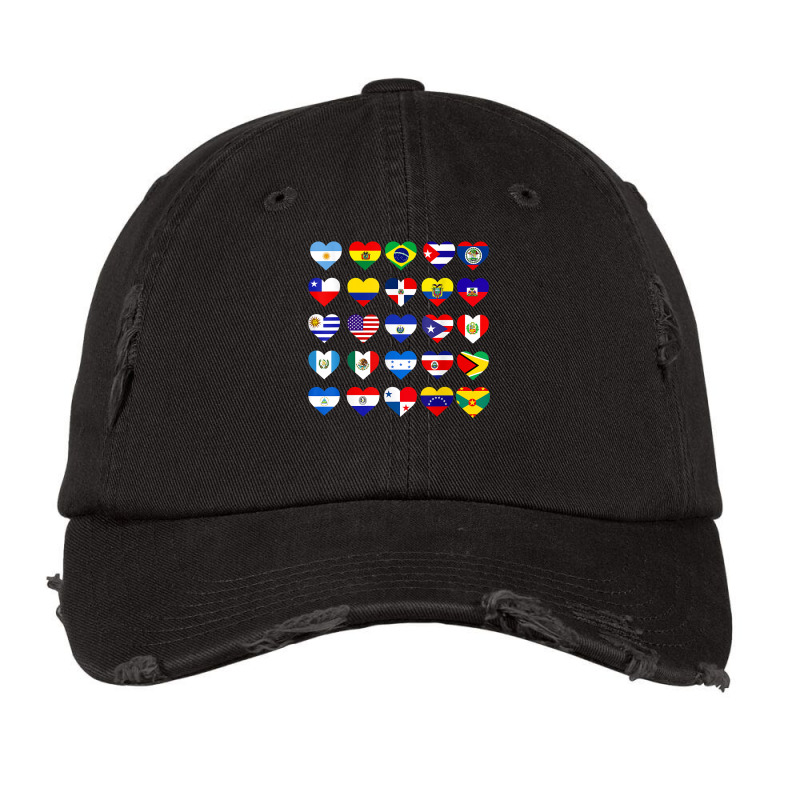 All Latin American Flags Countries Hispanic Latino Pride T Shirt Vintage Cap by voigterannen | Artistshot