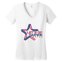 Let's Go Darwin Women's V-neck T-shirt | Artistshot