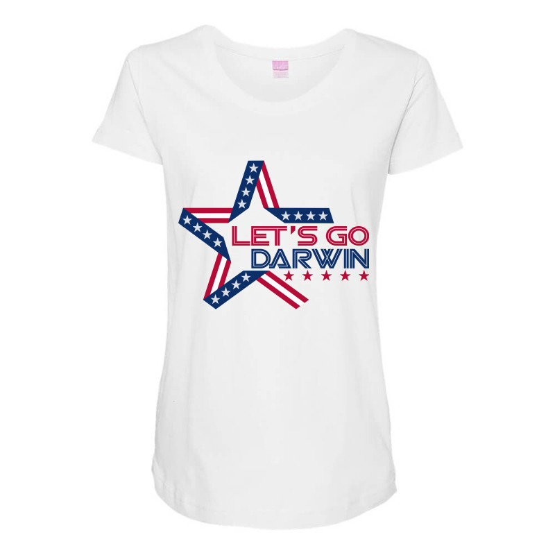 Let's Go Darwin Maternity Scoop Neck T-shirt by elasting | Artistshot