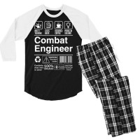 Combat Engineer Shopping Label Problem Solver T Shirt Men's 3/4 Sleeve Pajama Set | Artistshot