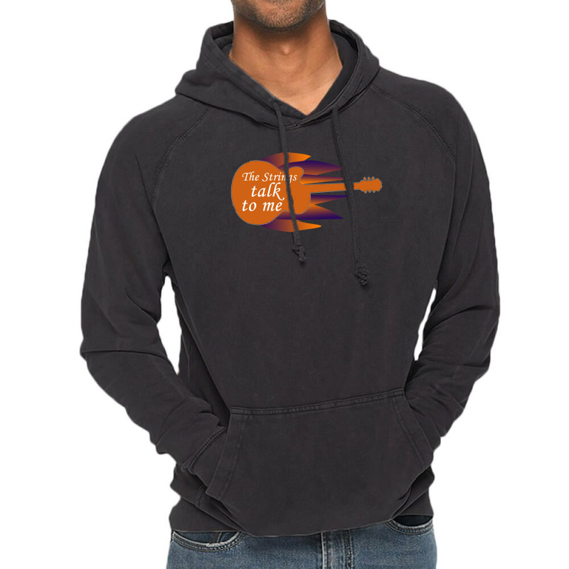 Guitar Strings Vintage Hoodie by cm-arts | Artistshot