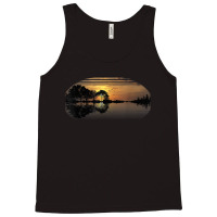 Guitar Sunset Sky Trees City Lake Reflection Special Design T Tank Top | Artistshot