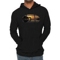 Guitar Sunset Sky Trees City Lake Reflection Special Design T Lightweight Hoodie | Artistshot