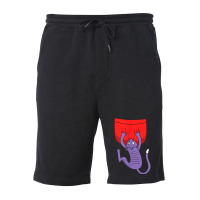 Funny Falling Cat Pocket Fleece Short | Artistshot