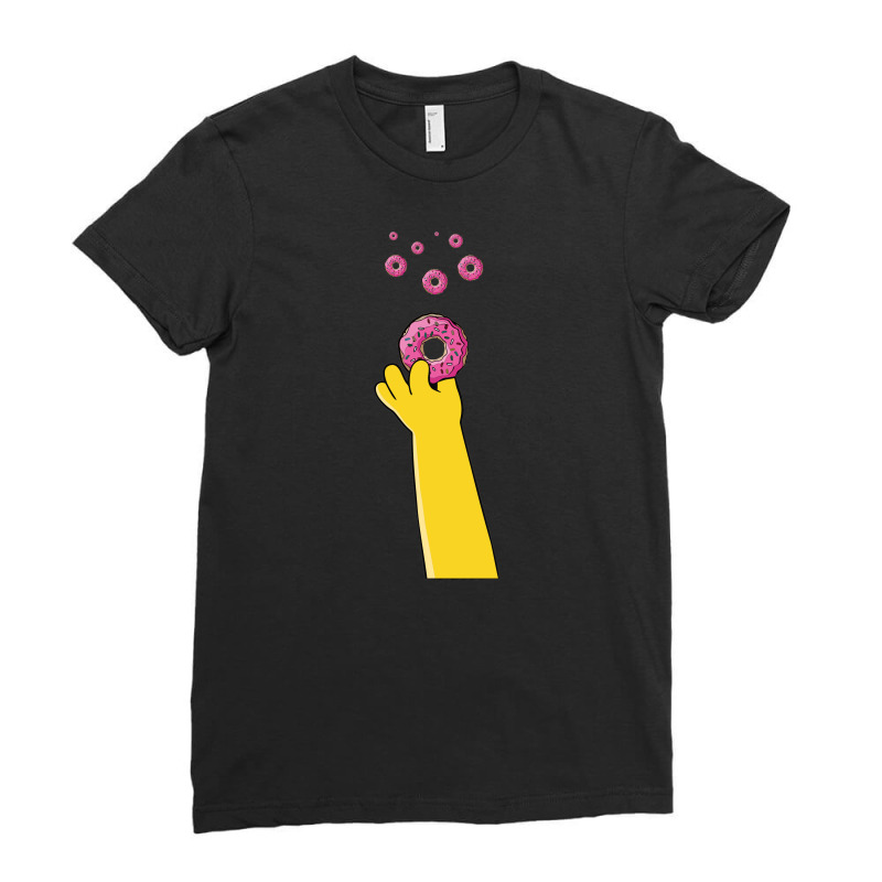 Homer Donuts Ladies Fitted T-shirt | Artistshot