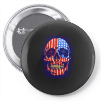 American Flag Skull, American Flag Skull Painting, American Flag Skull Pin-back Button | Artistshot