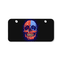 American Flag Skull, American Flag Skull Painting, American Flag Skull Bicycle License Plate | Artistshot