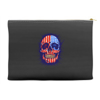 American Flag Skull, American Flag Skull Painting, American Flag Skull Accessory Pouches | Artistshot