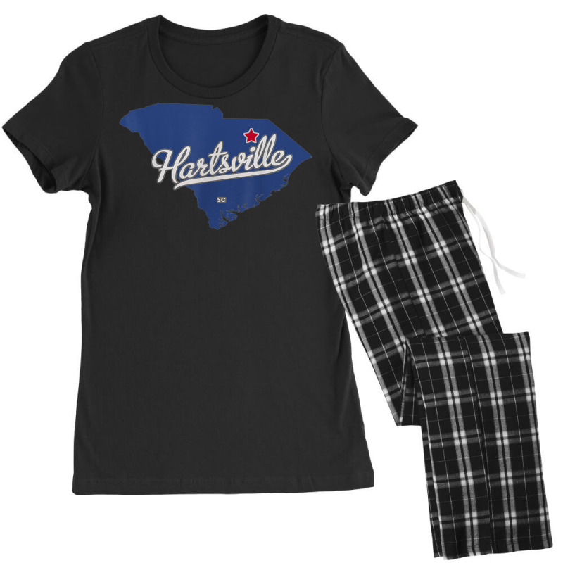 Hartsville South Carolina Sc Map Women's Pajamas Set by Queens | Artistshot