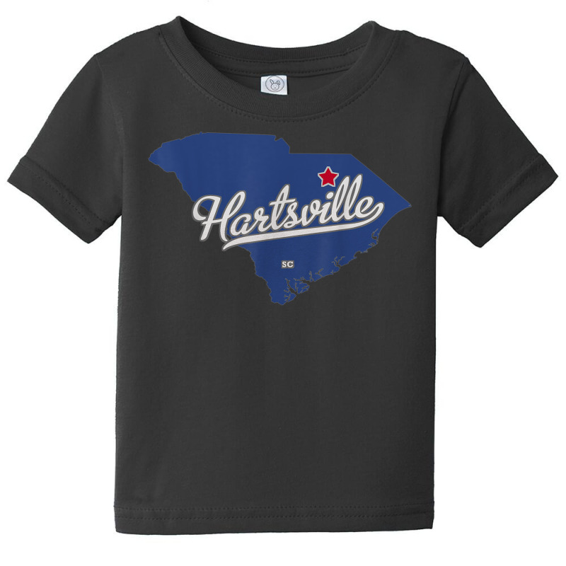 Hartsville South Carolina Sc Map Baby Tee by Queens | Artistshot