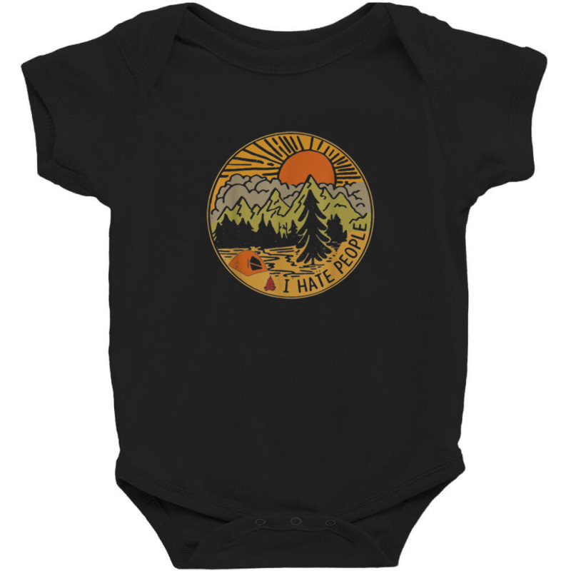 I Hate People Baby Bodysuit by Disgus_Thing | Artistshot