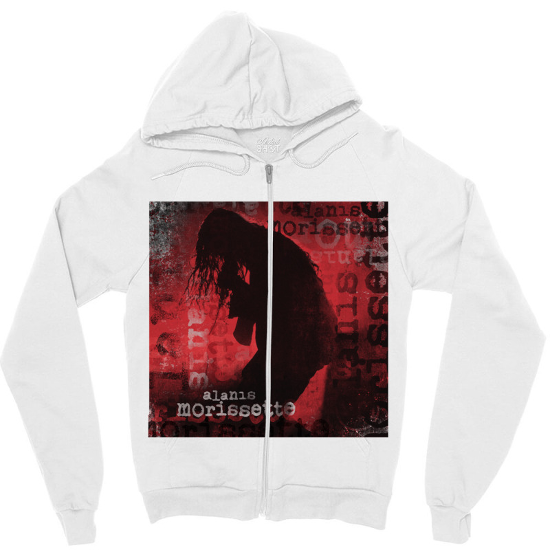 Alanis Morissette   Ironic Silhouette Long Sleeve T Shirt Zipper Hoodie by cm-arts | Artistshot