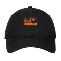 Vintage Us Flag Cock Fight Adjustable Cap | Artistshot