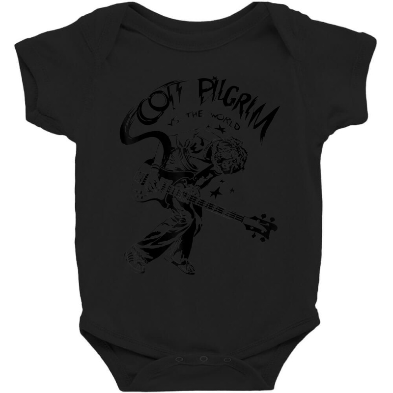 Scott Pilgrim Vs. The World Bass Solo Sketch Baby Bodysuit by laughingtuy | Artistshot