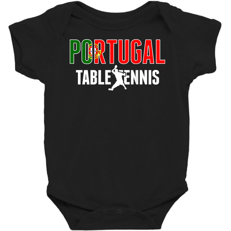 Portugal Table Tennis Fans Jersey Portuguese Flag Ping Pong Baby Bodysuit by Aquarius | Artistshot