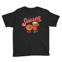 Tis The Season Pumpkin Spice Funny Fall Vibes Autumn Retro Youth Tee | Artistshot